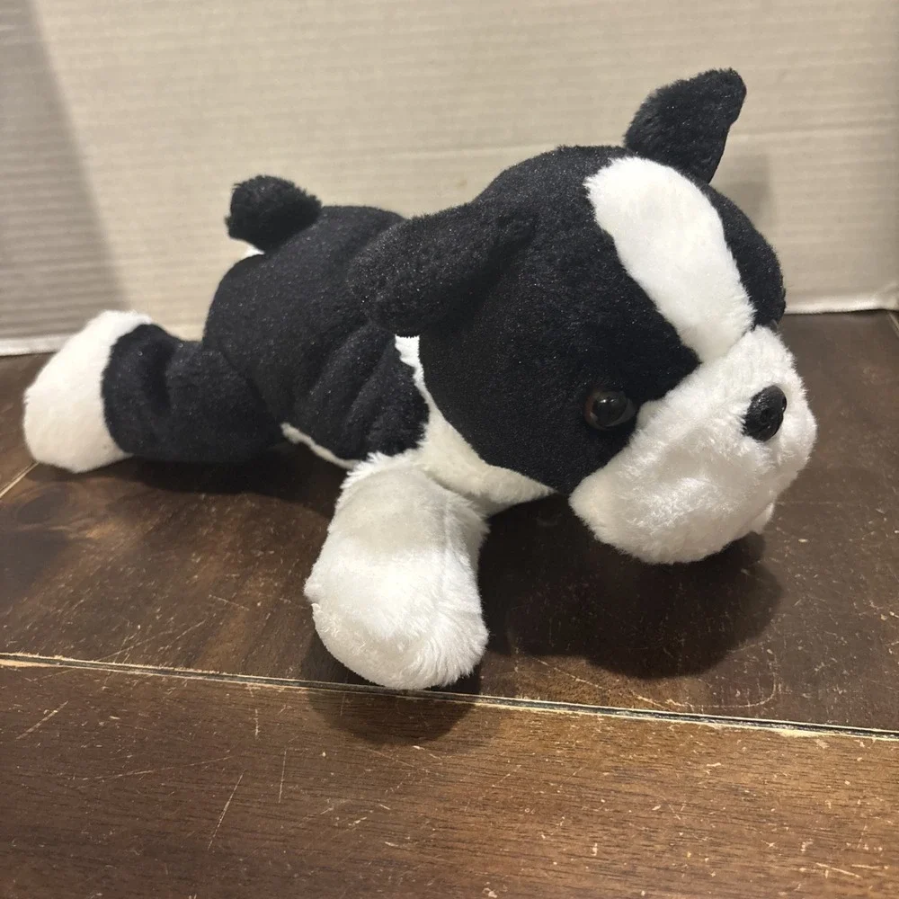 Aurora Flopsie Buster Boston Terrier Dog‎ Plush Black White Stuffed Animal 2018